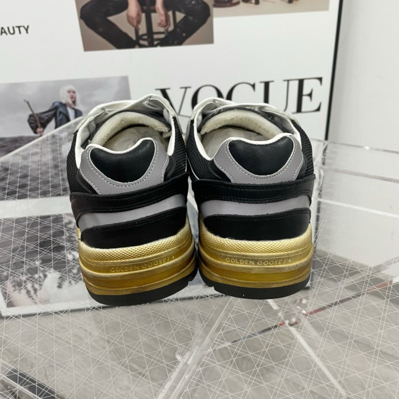 2024 Men GGDB Black White Suede Mesh Sneakers