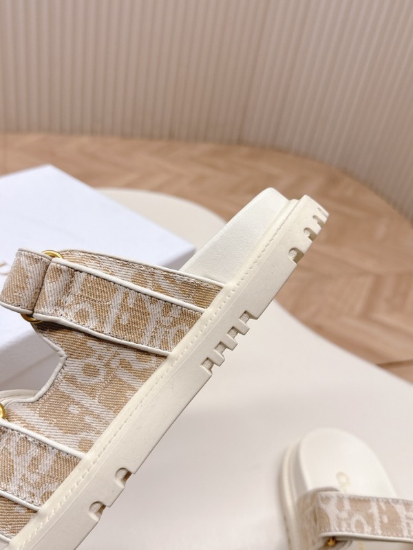 2025 Slippers Dior Beige Fabric Slippers LY
