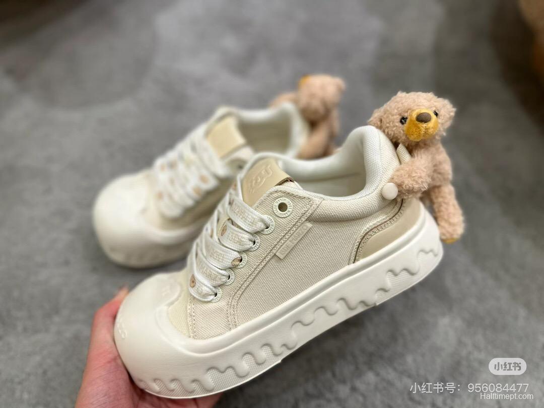 2025 Women 13DE MARZO White Canvas Leather Sneakers 3D Doll KFY00280