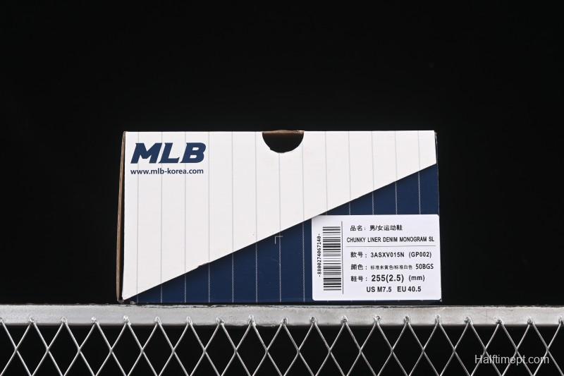 New York Yankees Chunky Liner Embo Monogram Elevated Platform Casual Running Shoes - 3ASXV015N50BGS