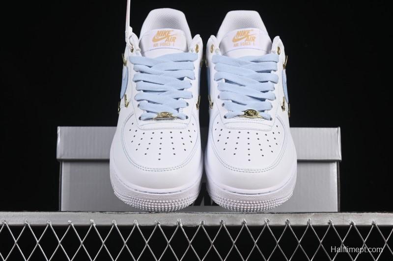 Nike Air Force 1 '07 Low Custom 2D Theme Four Hook Sky Blue Casual Sneakers - ZH0316-084