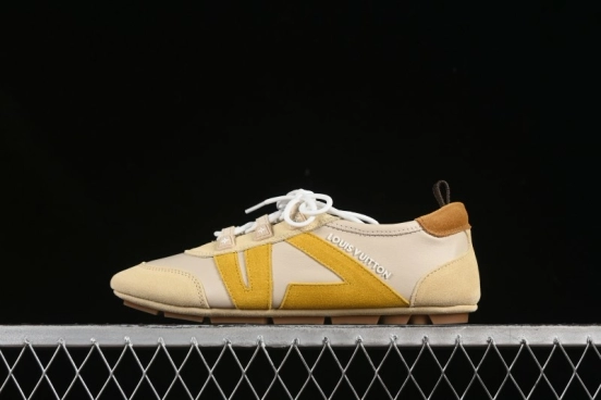 Louis Vuitton Sneakerina Round Toe Lace-Up Ballet Style Flat Training Shoes