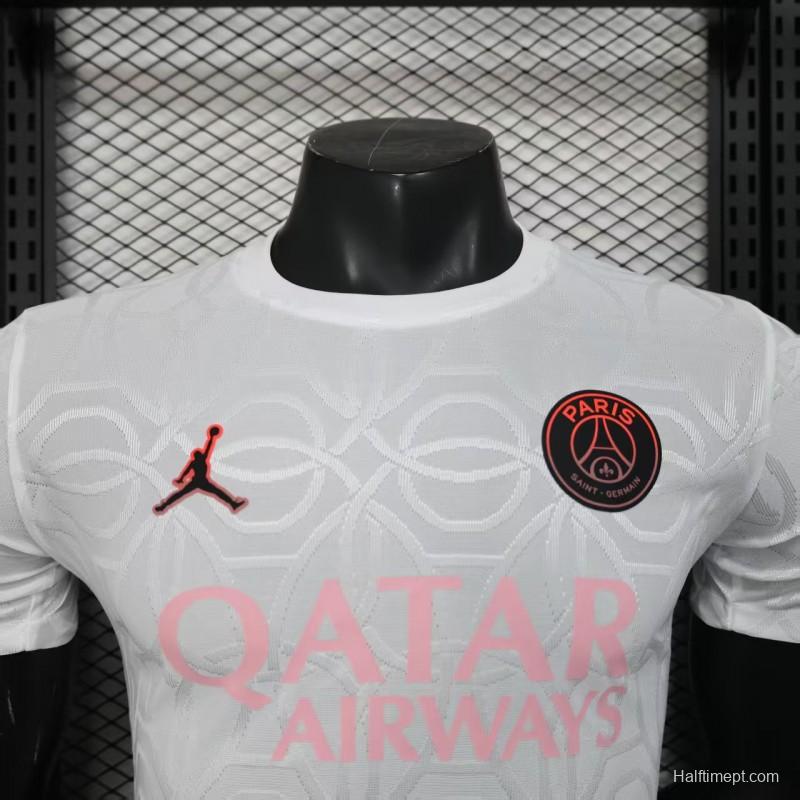 Player Version 25/26 Paris Saint-Germain PSG WHITE Pre-Match Jersey