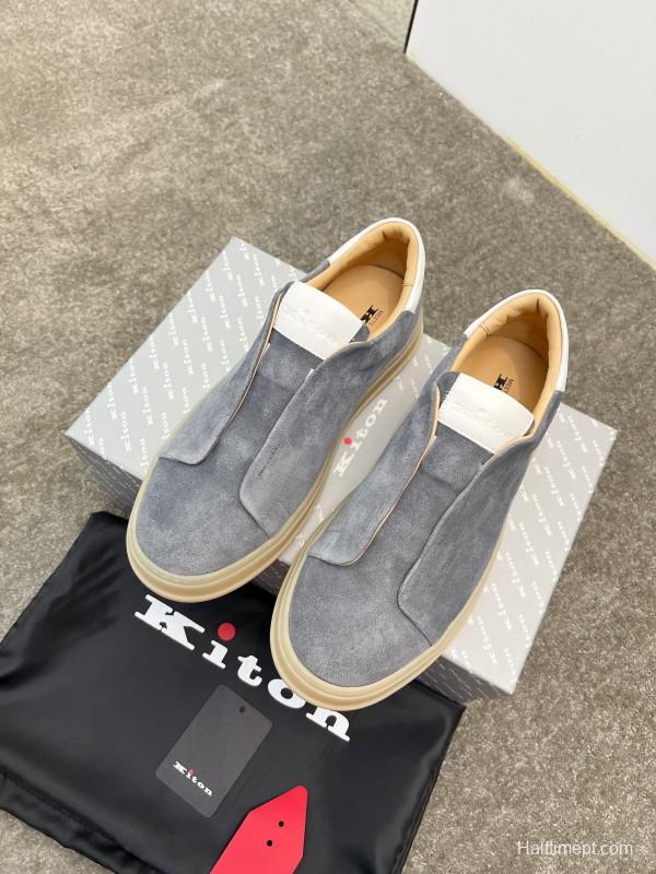 Kiton Men's Four Seasons Classic Casual Slip-On Loafer - AS00320