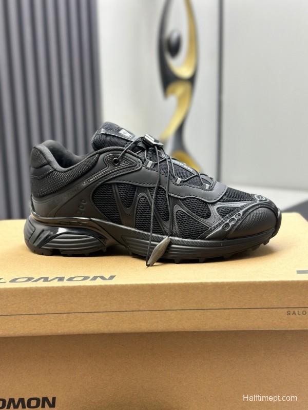 2025 Unisex SALOMON Black Leather Mesh Outdoor Casual KFY00320