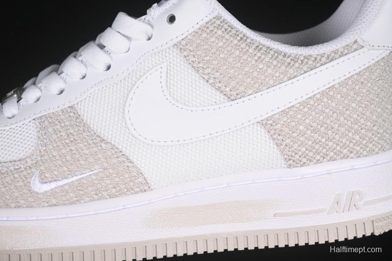 Nike Air Force 1'07 Low Denim Small Swoosh Casual Sneakers - ZH0316-092