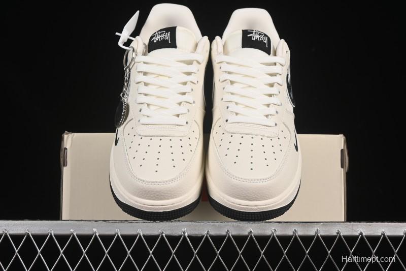 Nike Air Force 1 '07 Low Stussy Collaboration White Gray Casual Sneakers - KK1988-093