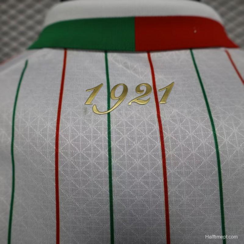 Player Version 2025 Palestina White with Red and Green Pinstripe Jersey