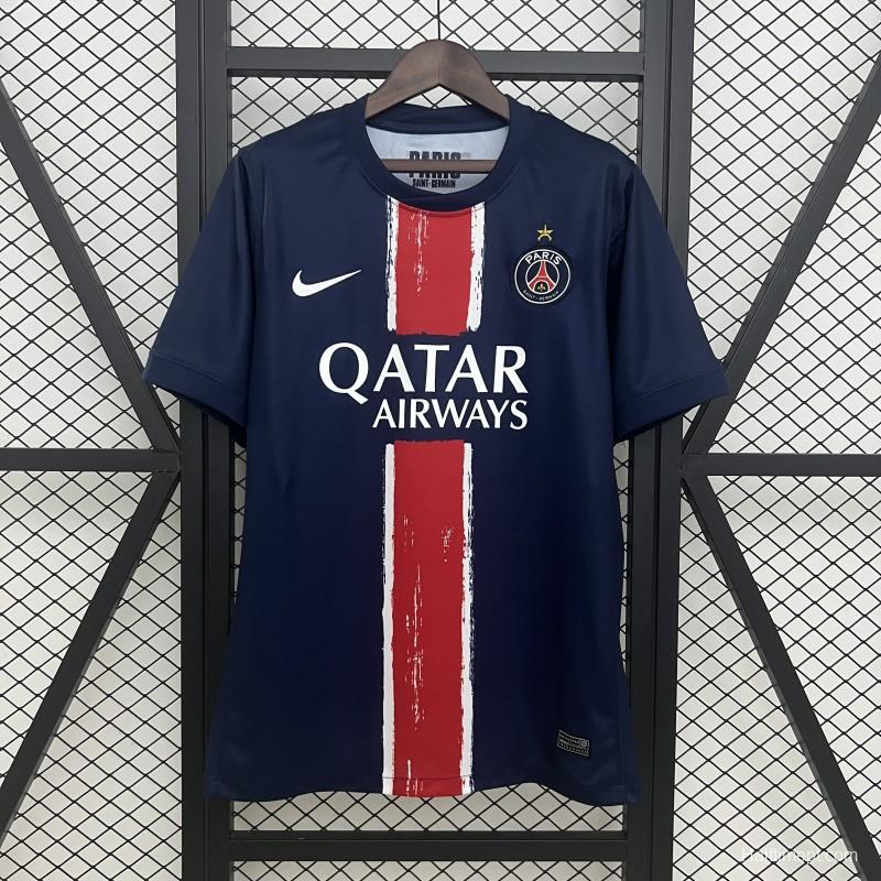 1 Star 24/25 PSG Home Jersey With 25 Champions Printing