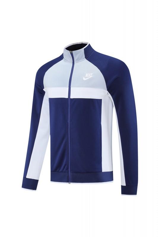 2025 Nike Grey/Navy Full Hoodie Zipper Jacket +Long Pants