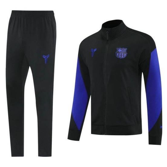 25/26 Barcelona Black/Blue Full Zipper Jacket +Long Pants