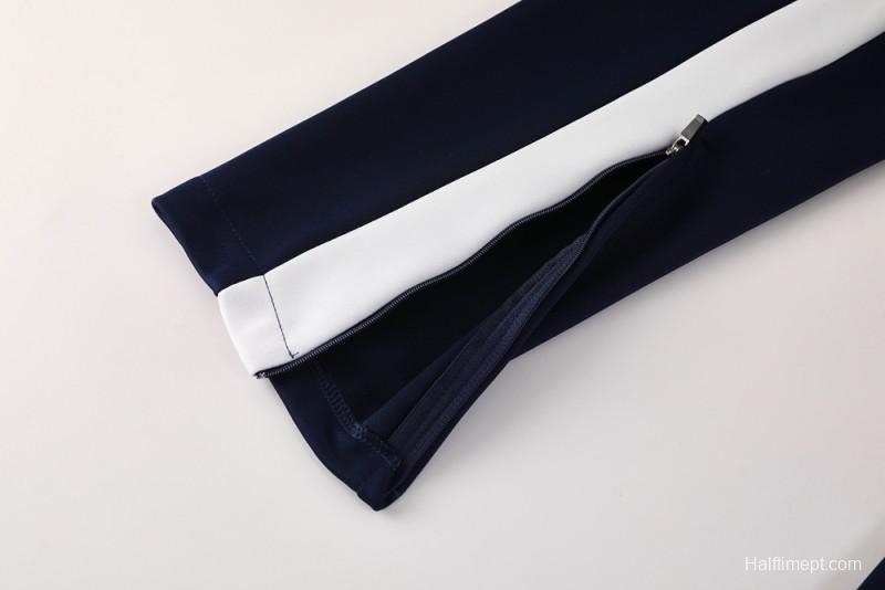 2025 Nike Navy/Red Full Hoodie Zipper Jacket +Long Pants