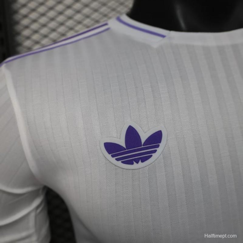 Player Version 25/26 Real Madrid White with Purple Trim Jersey