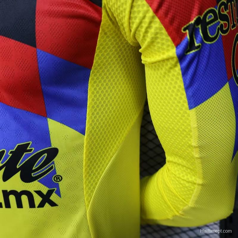 Player Version 25/26 Club America Home Long Sleeve Jersey