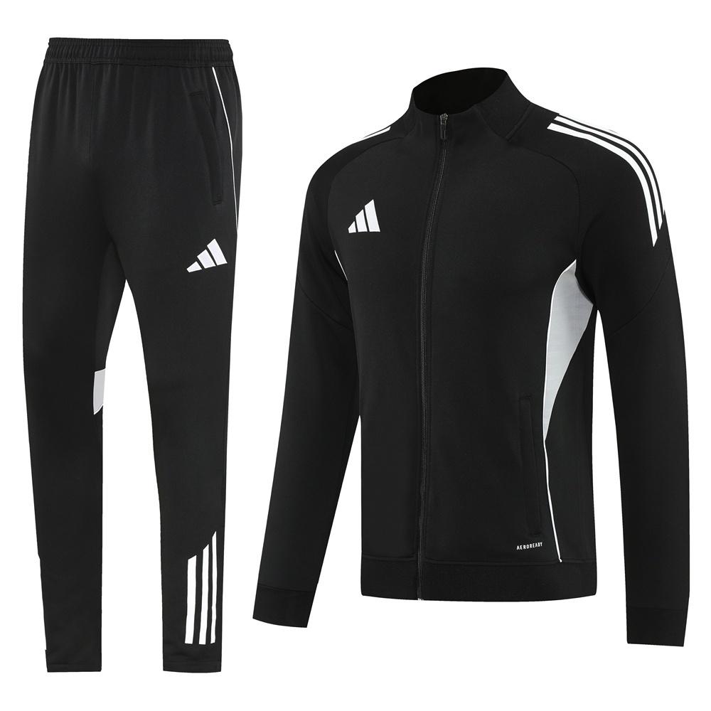 2025 Adidas Black Full Zipper Jacket + Long Pants