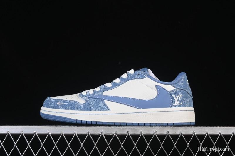 Nike Travis Scott x Fragment Design x Air Jordan 1 Low OG SP AJ1 Low-Top Casual Sneakers - SC0601-056