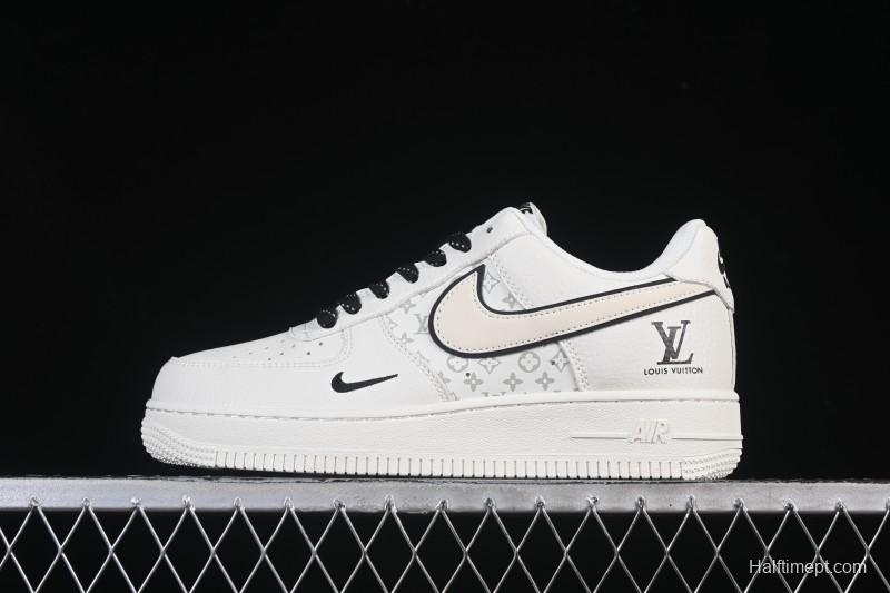 Nike Air Force 1 '07 Low LV Collaboration Off-White Small Swoosh Casual Sneakers - CS5288-035