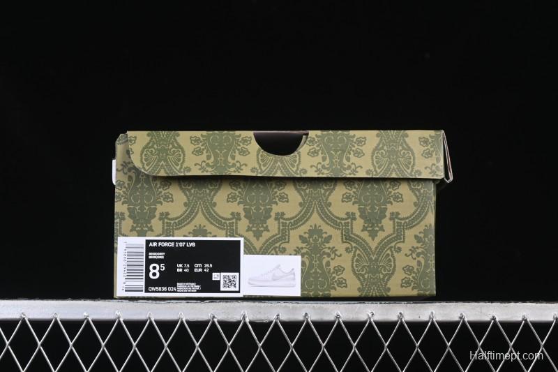 Nike Air Force 1 '07 Low Gucci Collaboration Ghost Face Beige Gray Casual Sneakers - QW5836-024