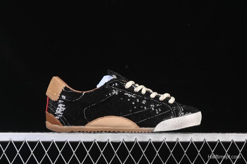 Golden Goose True Star Distressed Leather Sneakers - GGDB