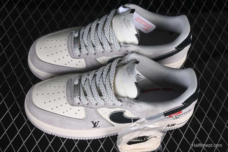 Nike Air Force 1 '07 Low LV Collaboration Pig Eight Rice Gray Black Casual Sneakers - MZ9588-810