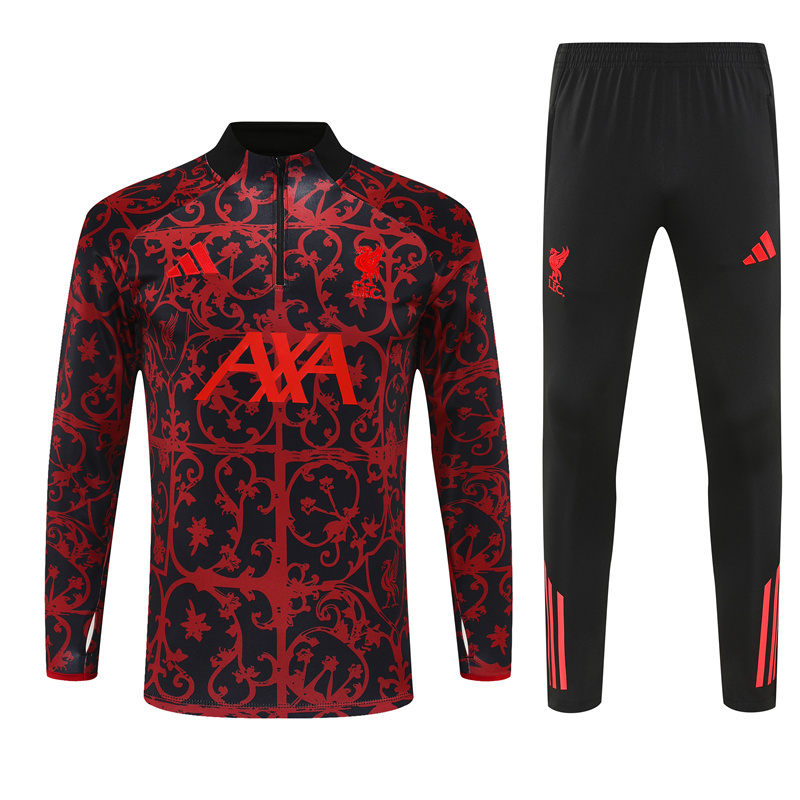 25/26 Liverpool Red Camouflage Half Zipper Jacket+Long Pants