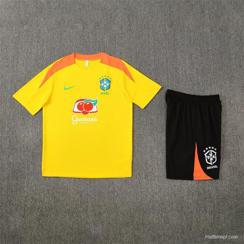 25/26 Brazil Yellow with XS Short Sleeve+Soccer Shorts