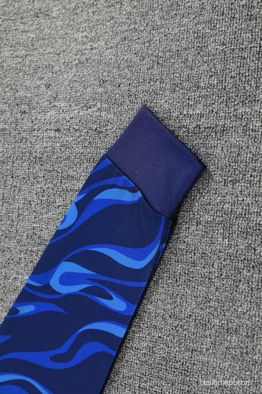 25/26 Real Madrid Blue Hoodie +Long Pants