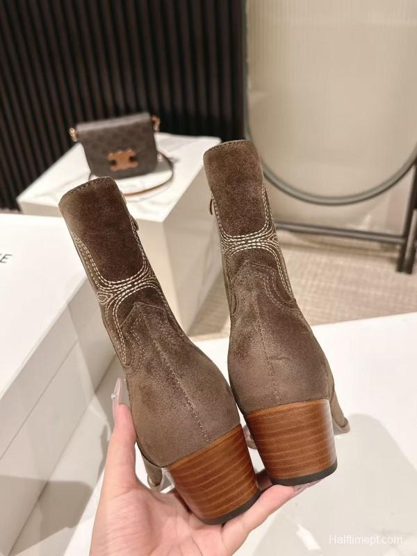 CELINE Fall/Winter 2025 Retro Fashion Ankle Boots - LY00440