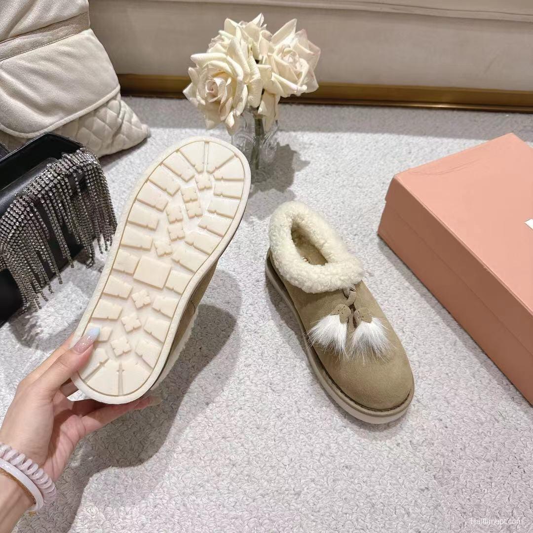 MIU MIU 2025 SS Korean Style Popular Small Potato Snow Boots Upgraded Version - LY00290