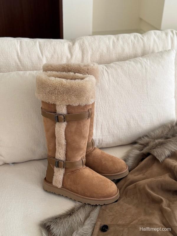 Adidas Curly Fur Thick Sole Little Knight Boots - AS00460