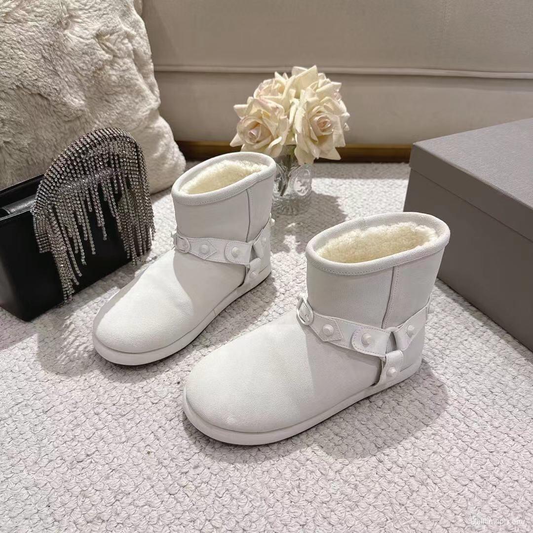 Balenciaga F022 Winter Wool Ankle Boots Snow Boots - F022