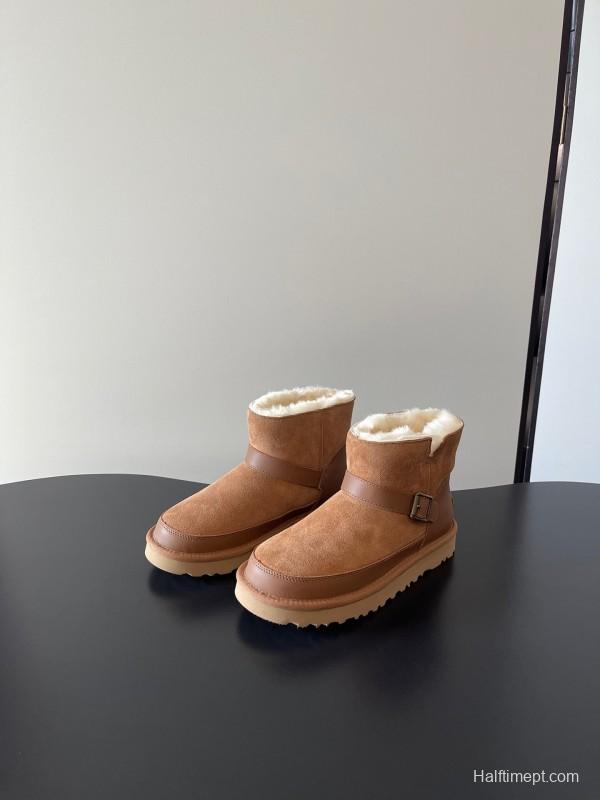 UGG 4512 Flat Buckle Ultra Wool Anti-Slip Snow Boots - AS00290