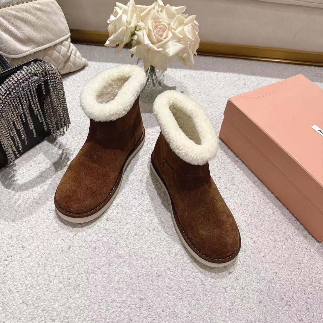 MIU MIU 2025/SS Korean Style Popular Small Potato Snow Boots Upgraded Version - LY00300
