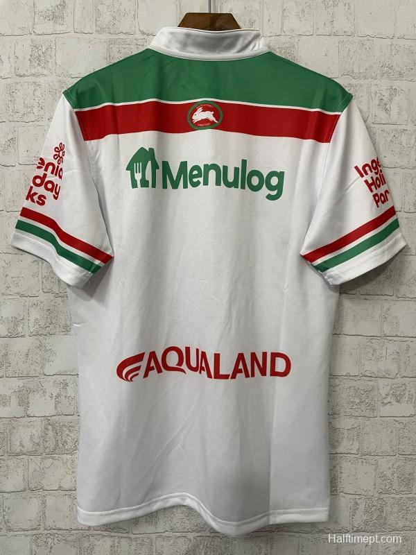 25/26 South Sydney Rabbitohs White with Red and Green Chevron Jersey