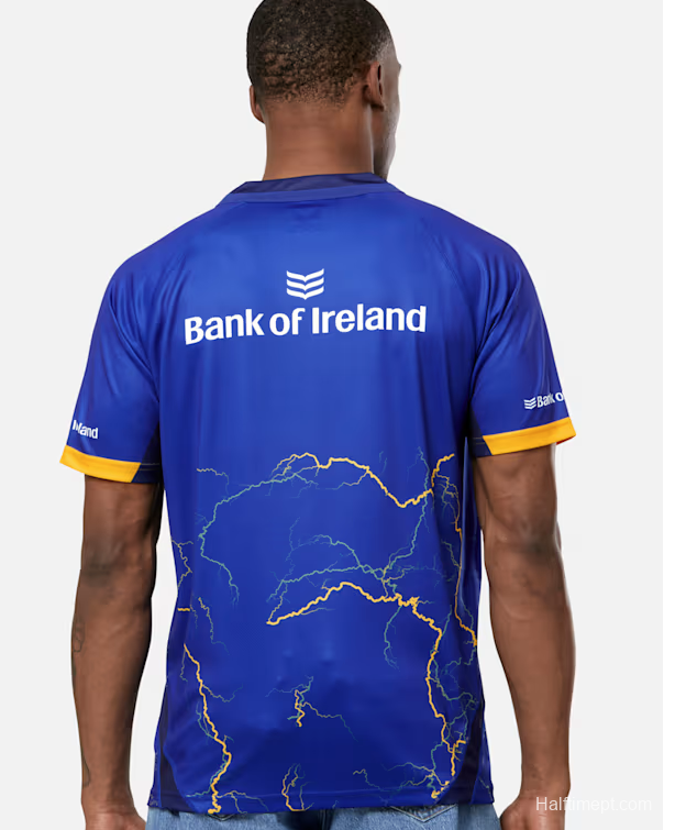 25/26 Leinster Rugby Blue with Lightning Map Pattern Jersey