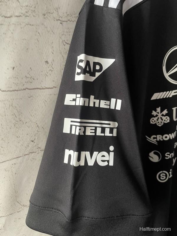2025 F1 Mercedes-AMG Petronas Team Black Crew T-Shirt