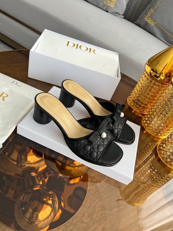 Dior Dway High Heel Sandals with Embroidered Logo - LY00270