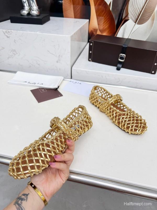 Alaia Handwoven Ballet Dance Shoes with Inner Height Increase - LY00280