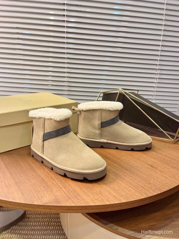Brunello Cucinelli Winter New Snow Boots Sheepskin Buns Boots - AS00350
