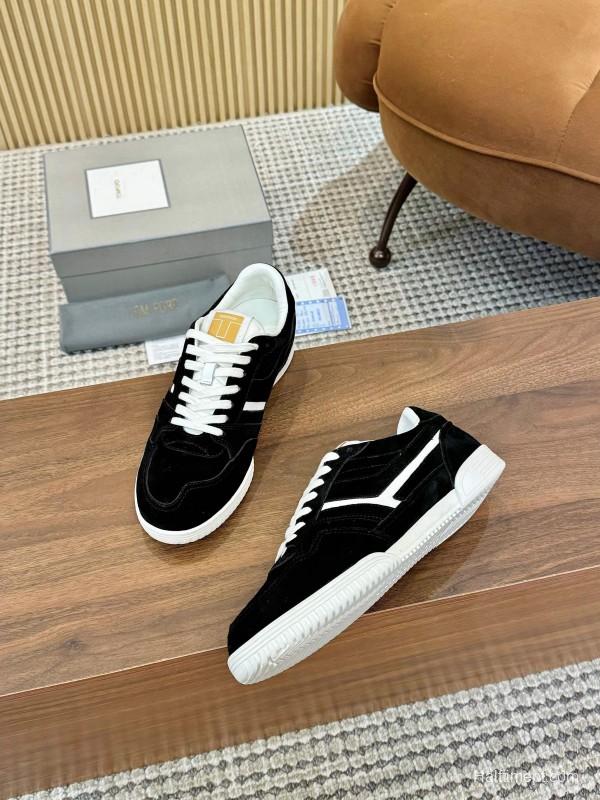 TOM FORD 2025 SS Tom Casual Shoes with Classic Color Blocking and Imported Leather Insole - AS00350