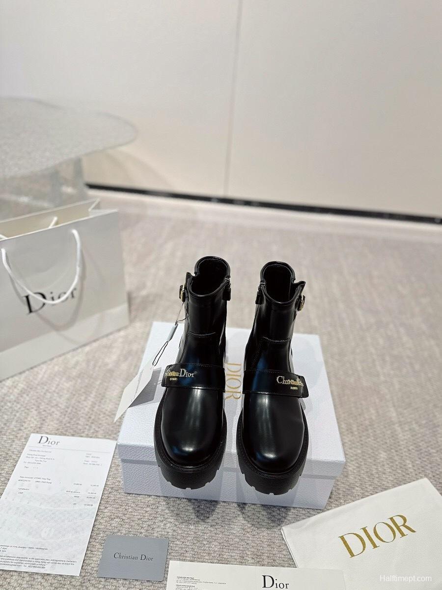 DIOR CHRONO Ankle Boots with CD Logo and Exclusive Zipper - LY00340