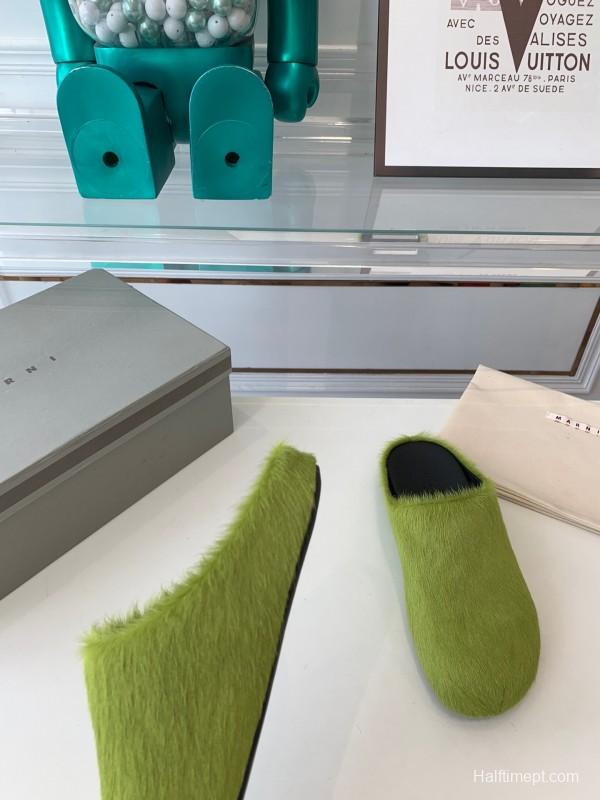 Marni 2025/SS Mule Shoes with Pony Hair - LY00