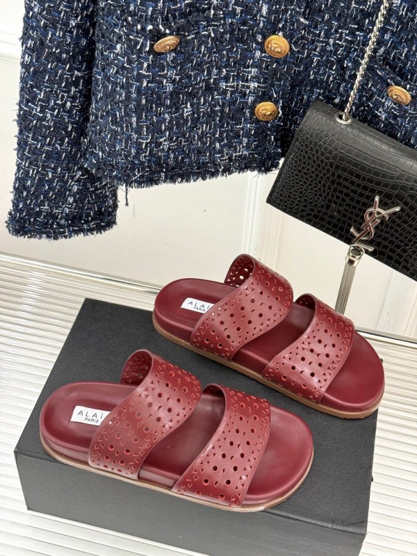Alaia Spring Summer 2025 Laser-Cut Openwork Casual Sandals - KFY00260