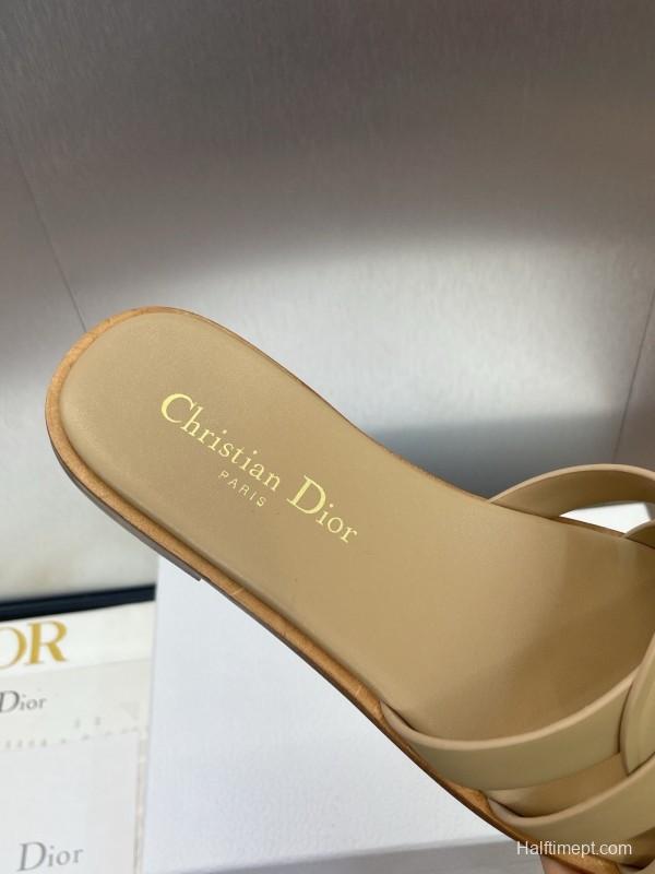 Dior D-Club Jelly Color Hollow Layered Cross Strap Women's Sandals - KFY00280