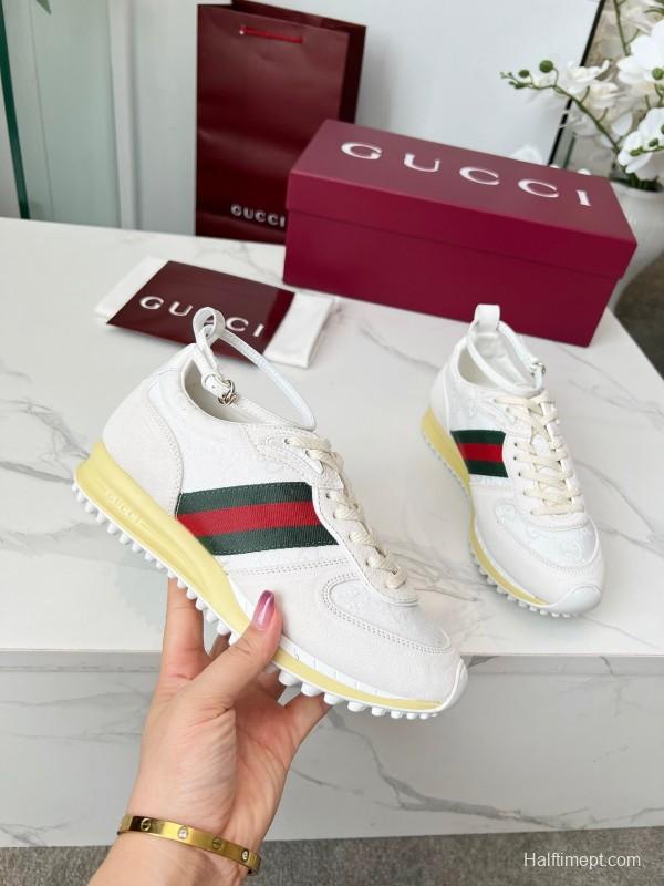 Gucci Women's Casual Shoes with GG Supreme Print and Metal Bit - AS00330