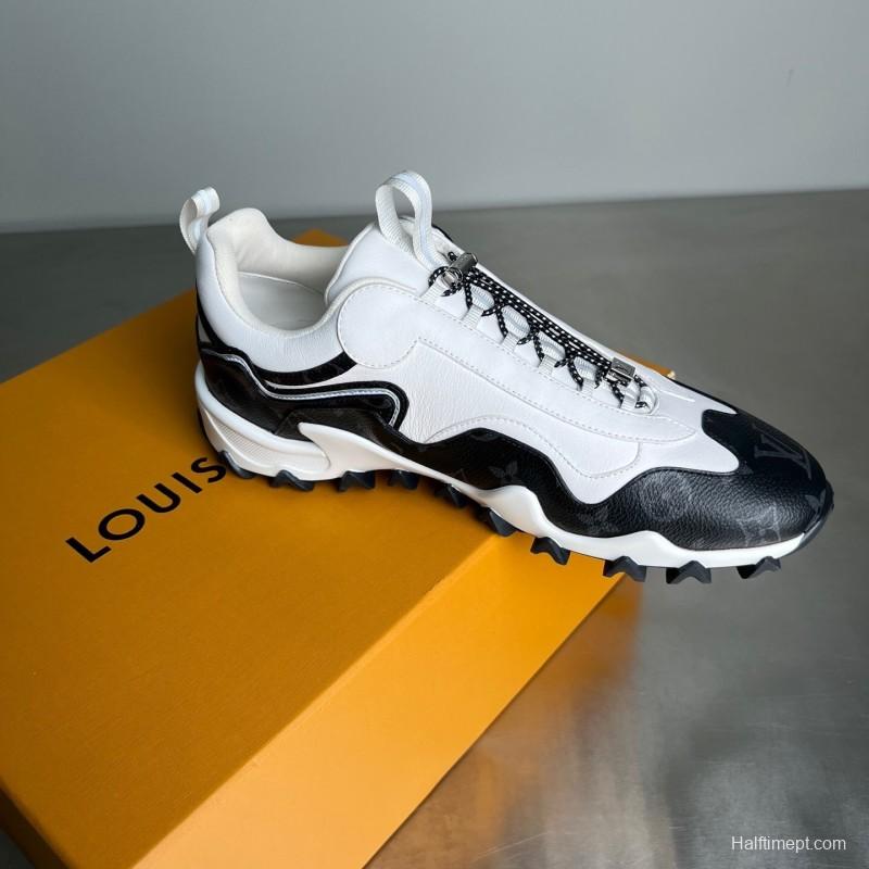 Louis Vuitton Lv RUSH Calfskin Metal LV Circle Accessory Slip-Resistant Low-Top Casual Lifestyle Shoes - YC