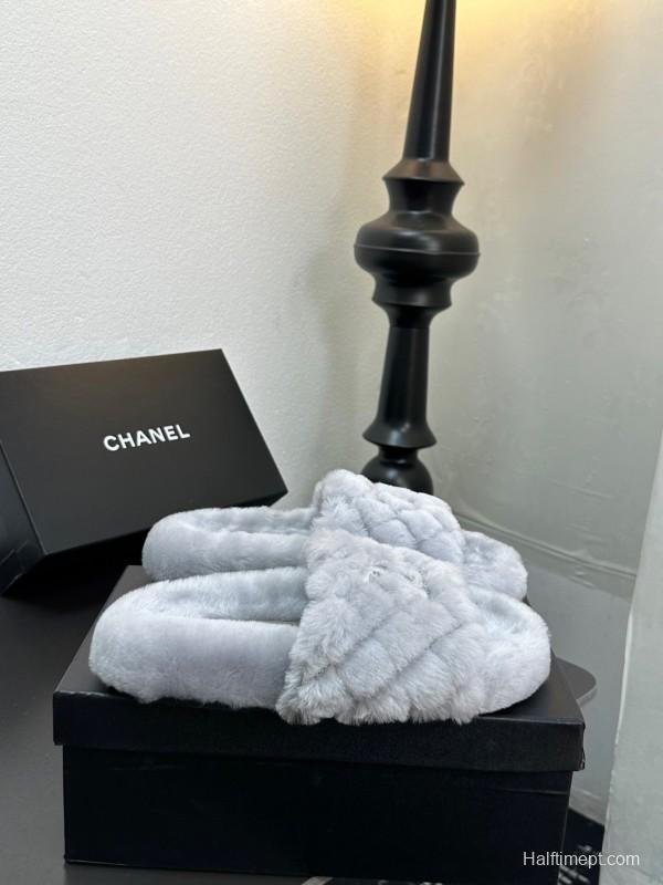 Chanel 2025 Spring/Summer Luxury Wool Slippers - LY00250