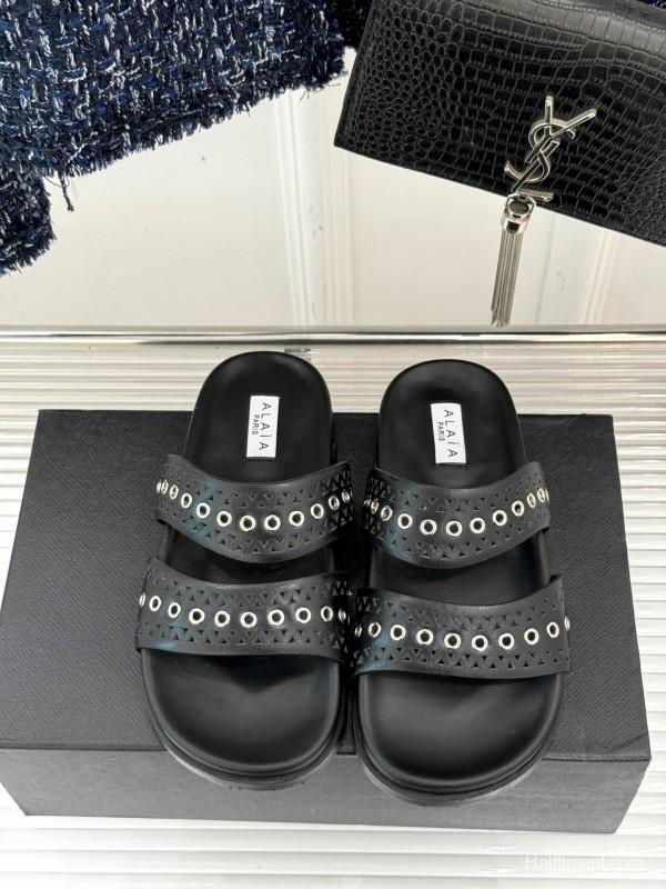 Alaia Spring Summer 2025 Hollow-Out Casual Sandals - KFY00260