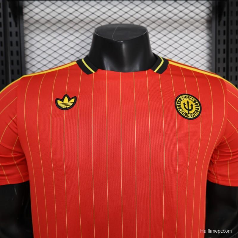 Player Version 2026 Belgium Red Terrace Icons White Jersey