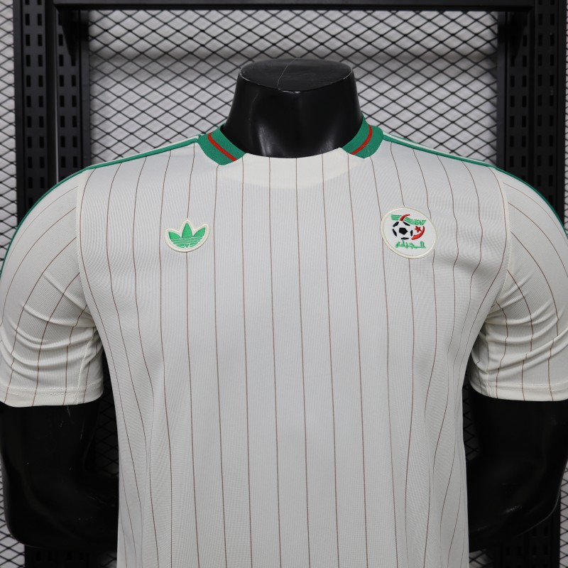 2026 Player Version Algeria White with Green Pinstripes Jersey